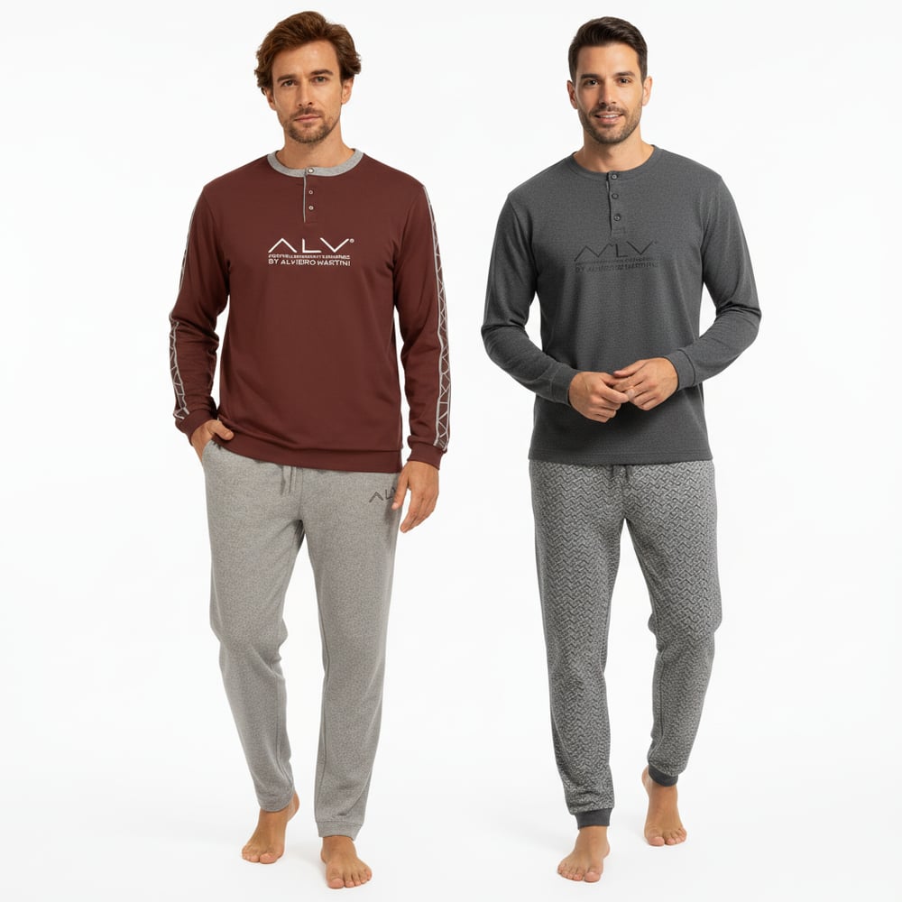 Erkek Pamuklu 2 Adet 2'li Pijama Takımı BB2223
