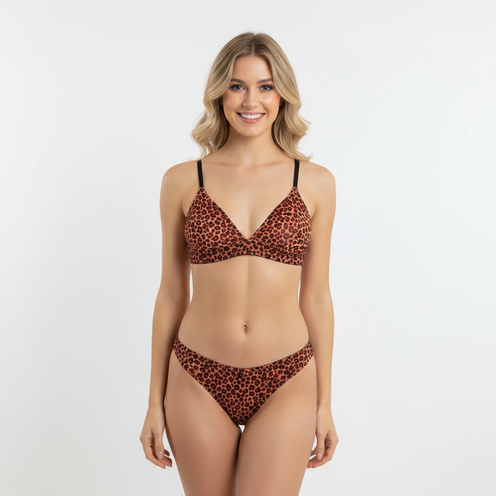 Kadın Balensiz Desteksiz Üçgen Bralet Sütyen ve String Külot 2'li Takım BB2267