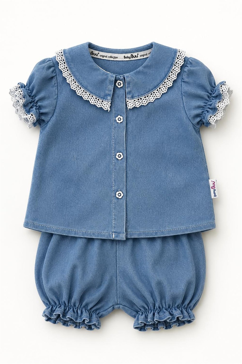 Baby Bu Kot Şortlu Takım Mavi