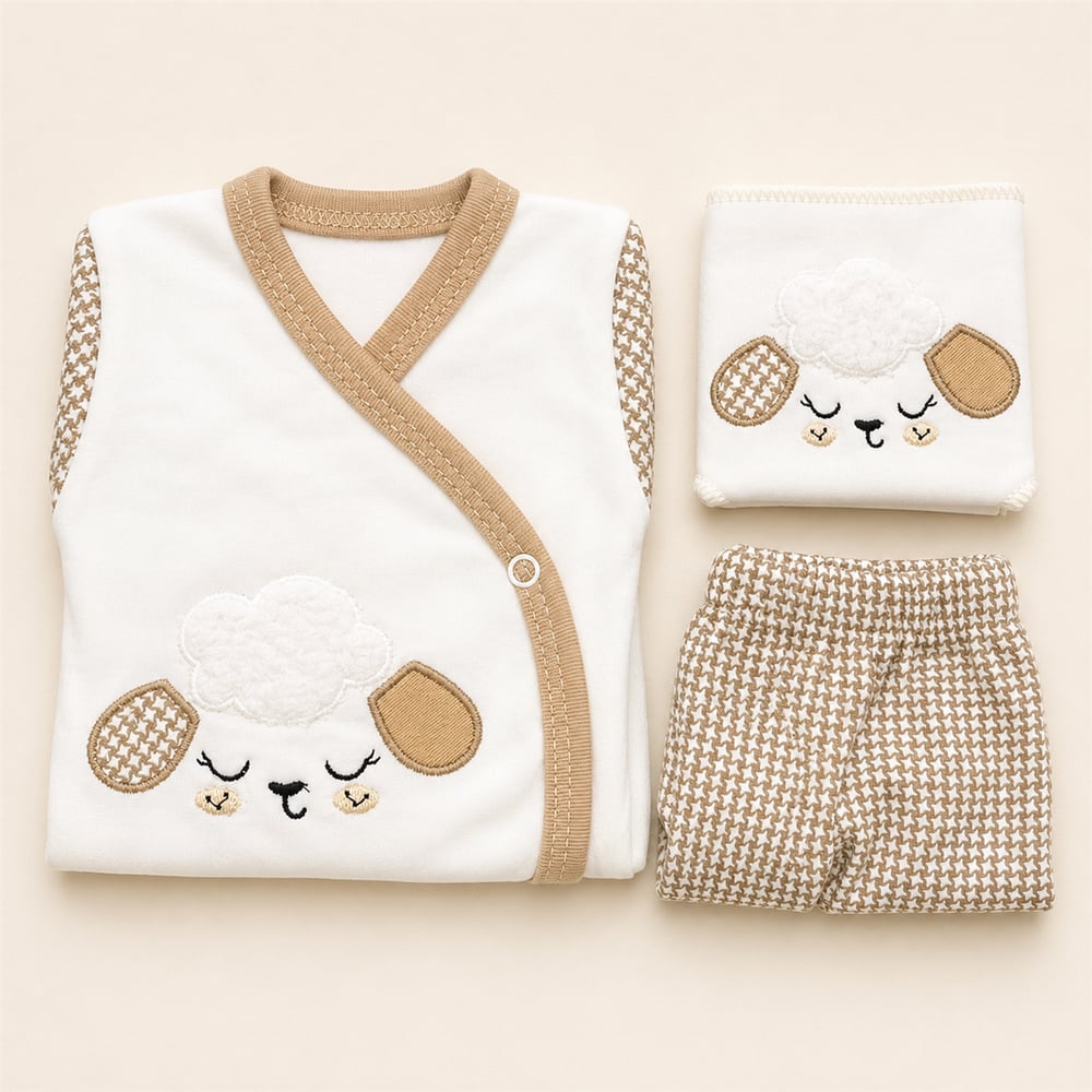 Baby Turp Kulaklı Tavşanlı 5’Li Set Beyaz