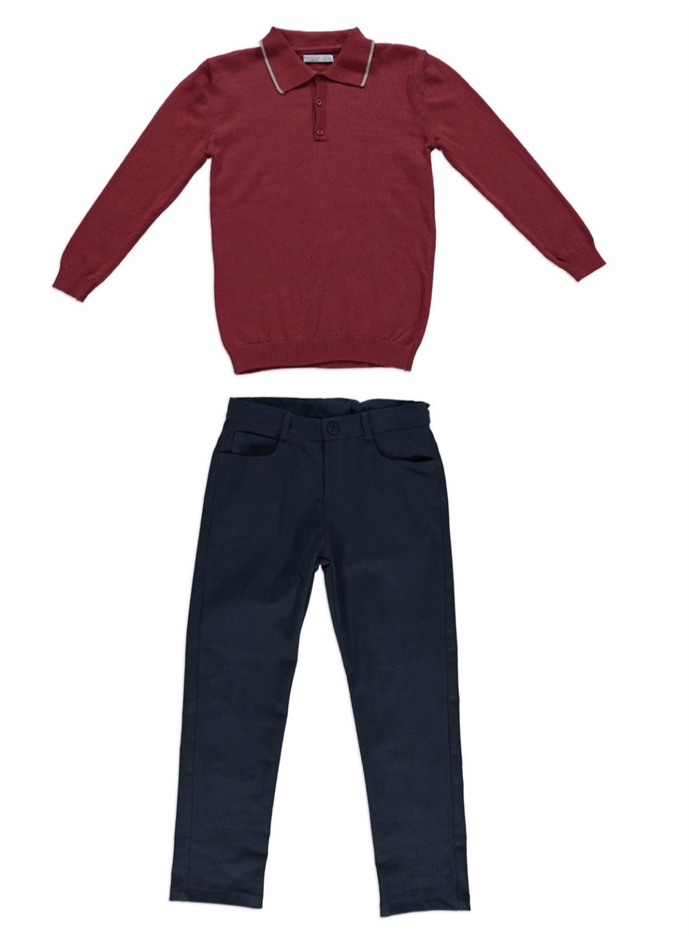Monna Rosa Polo Yaka Takım Bordo