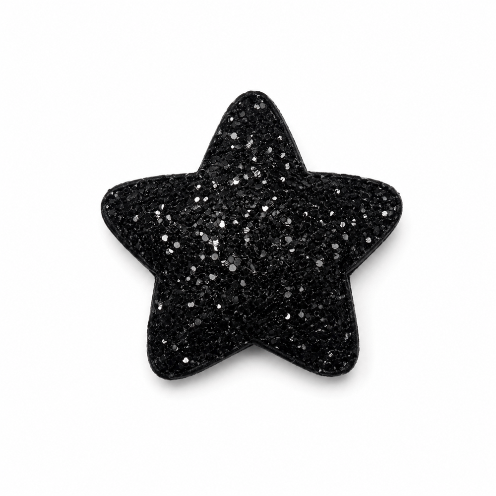 Yino Glitter Yıldız Toka Siyah