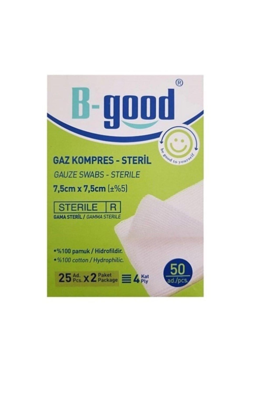 B Good Gaz Kompress 7,5cm X 7,5cm 50 Li