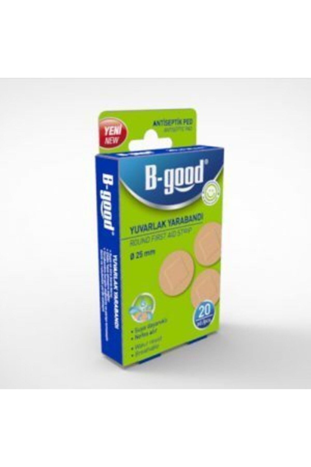 B-GOOD Yuvarlak Yarabandı(enjeksiyon Bandı) 20 li