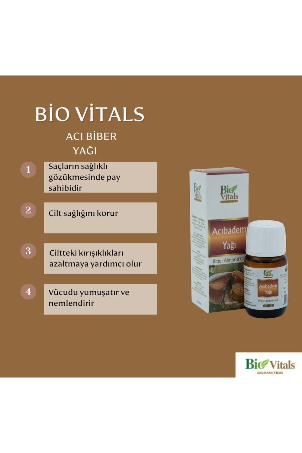 Bio Vitals Acıbadem Yağı 20ml