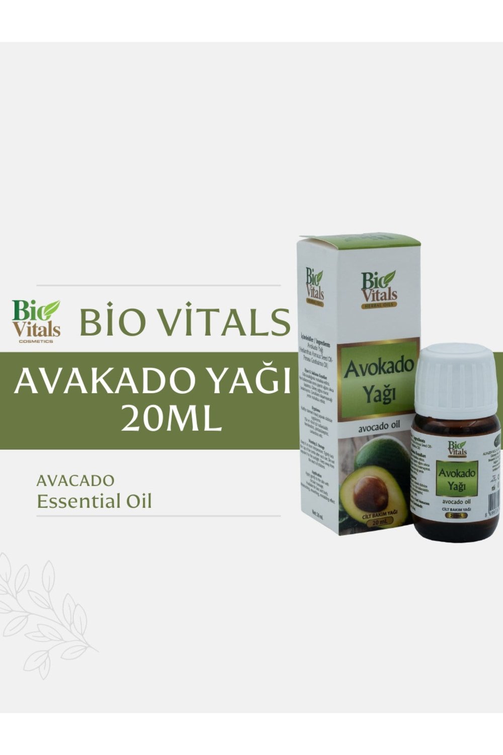Bio Vitals Avokado Yağı 20 ml