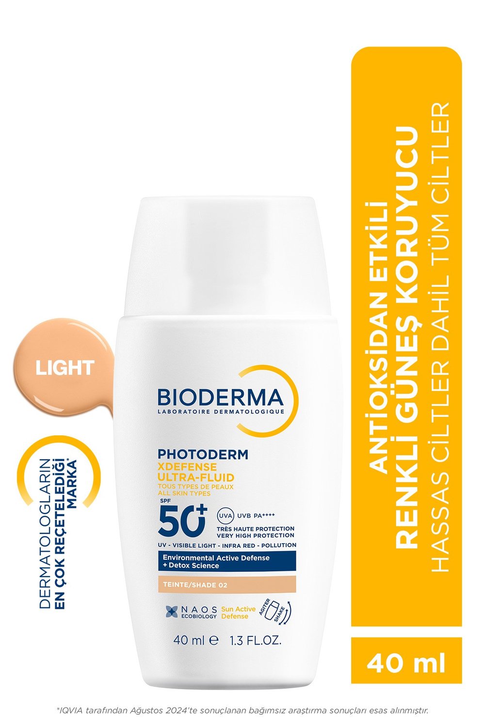 Bioderma Photoderm XDefense Spf50+ Tüm Cilt Tipleri Antioksidan Etkili Renkli Güneş Kremi Light 40 ml