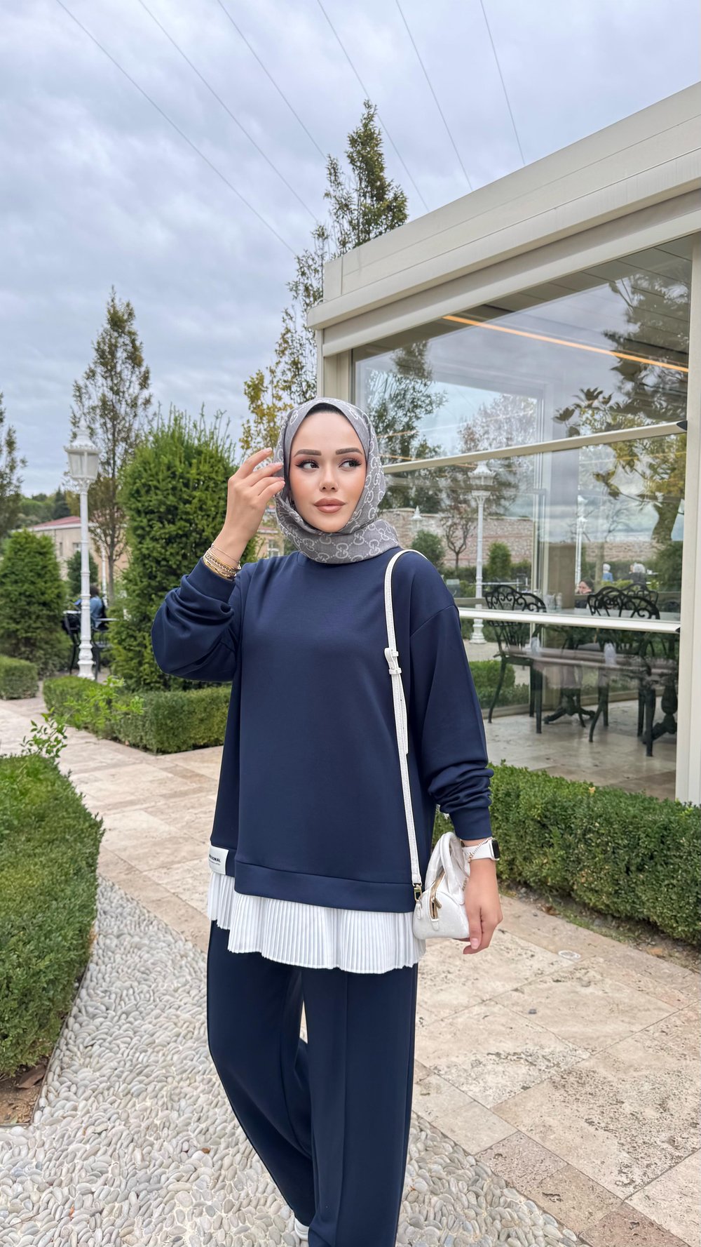 Piliseli İçlik Detaylı Oysh Takım | Lacivert