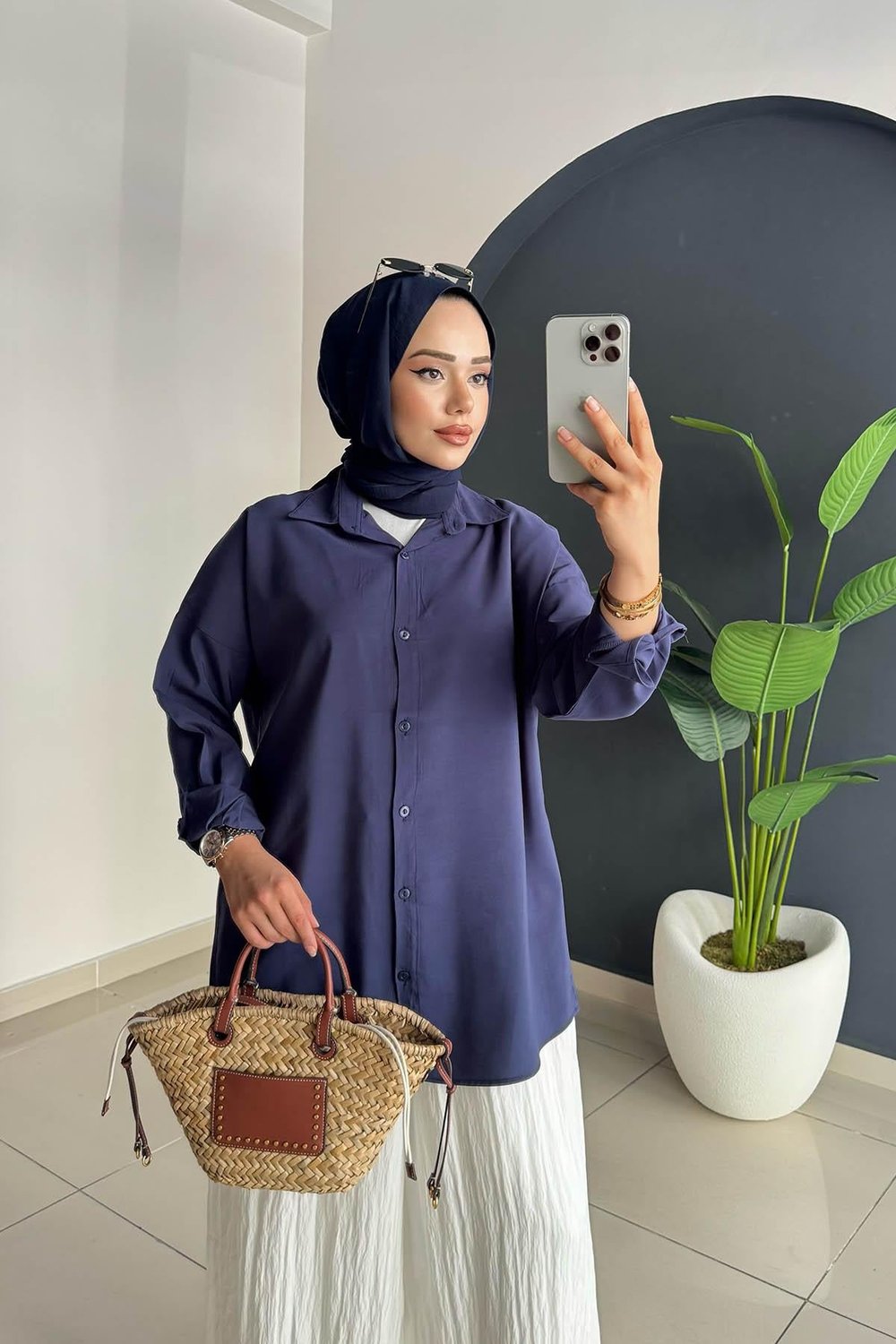 Tencel Gömlek | Laci̇vert