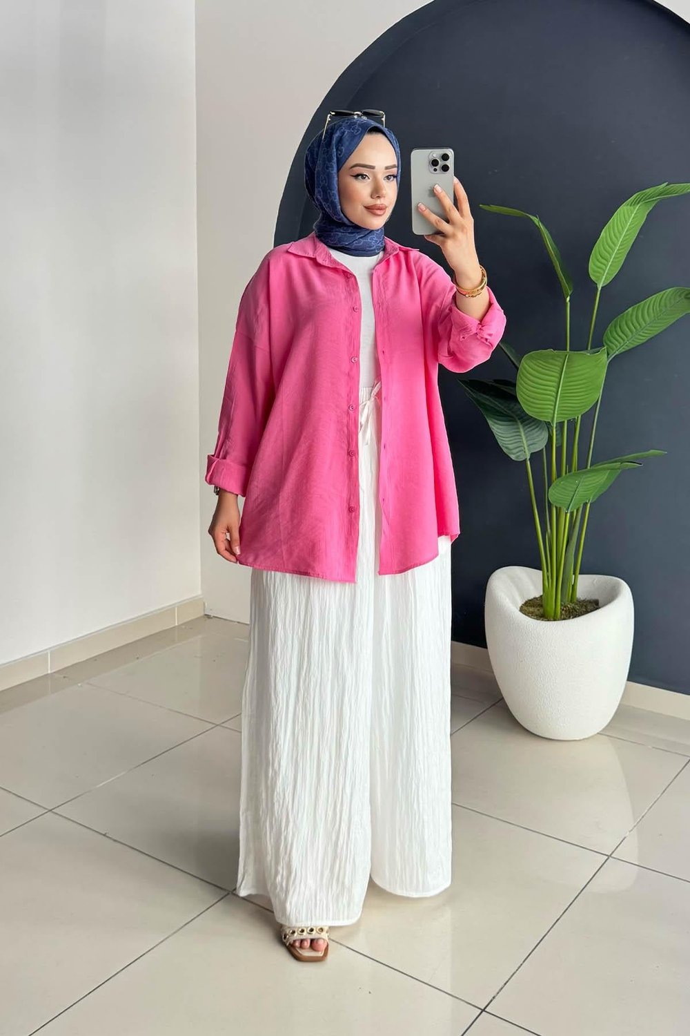 Tencel Gömlek | Pembe
