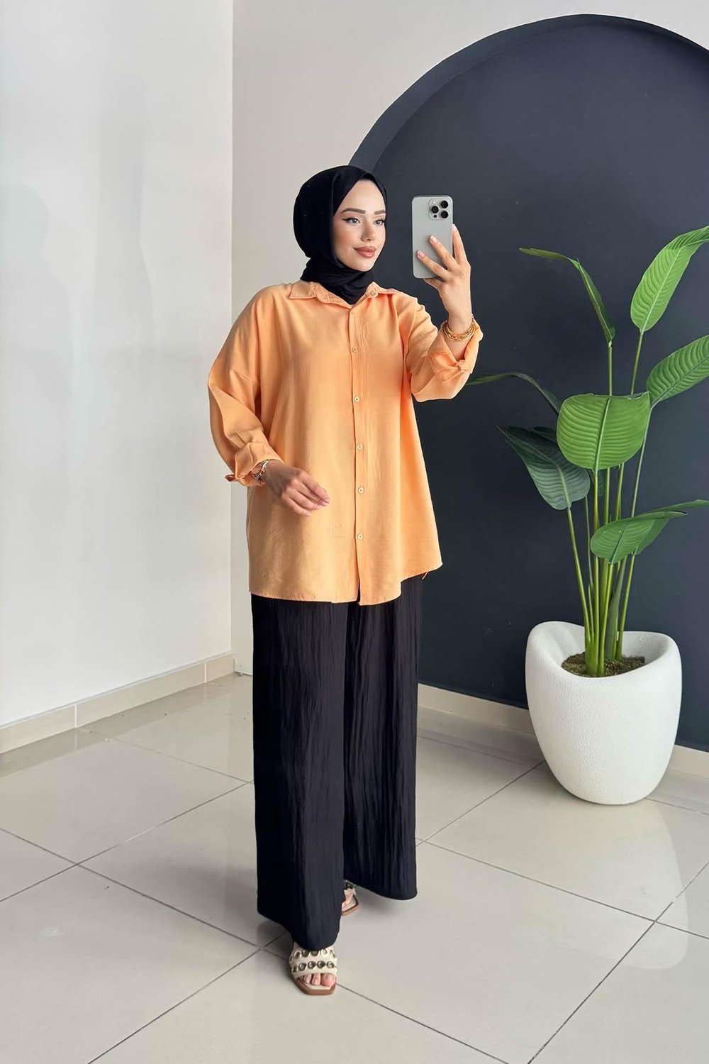 Tencel Gömlek | Turuncu