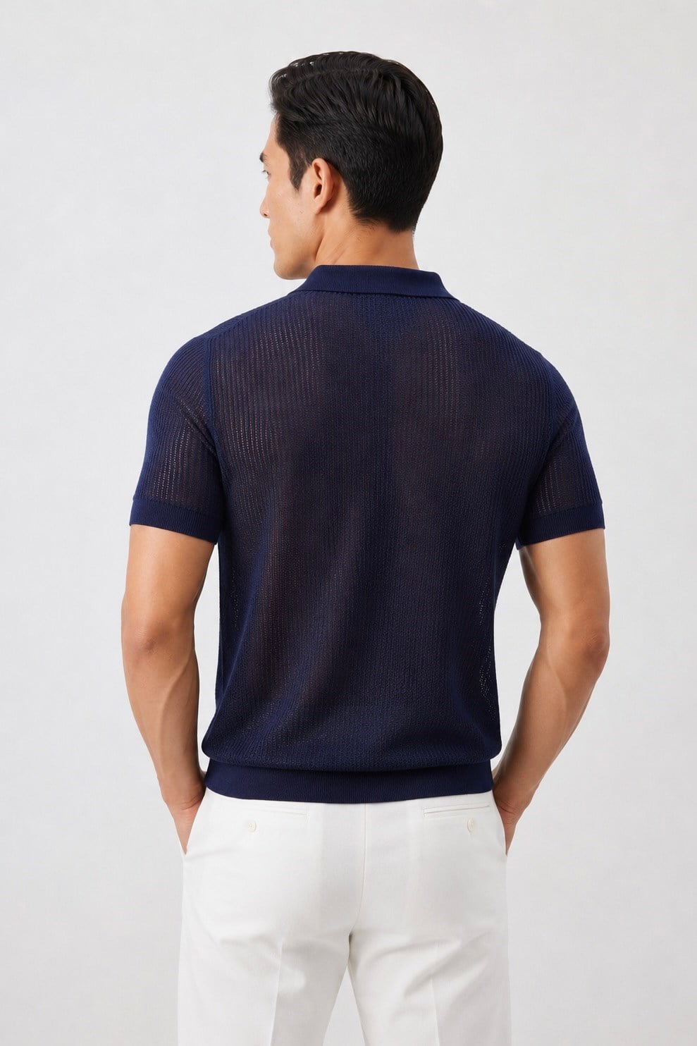 Polo Yaka Regular Fit Triko Lacivert