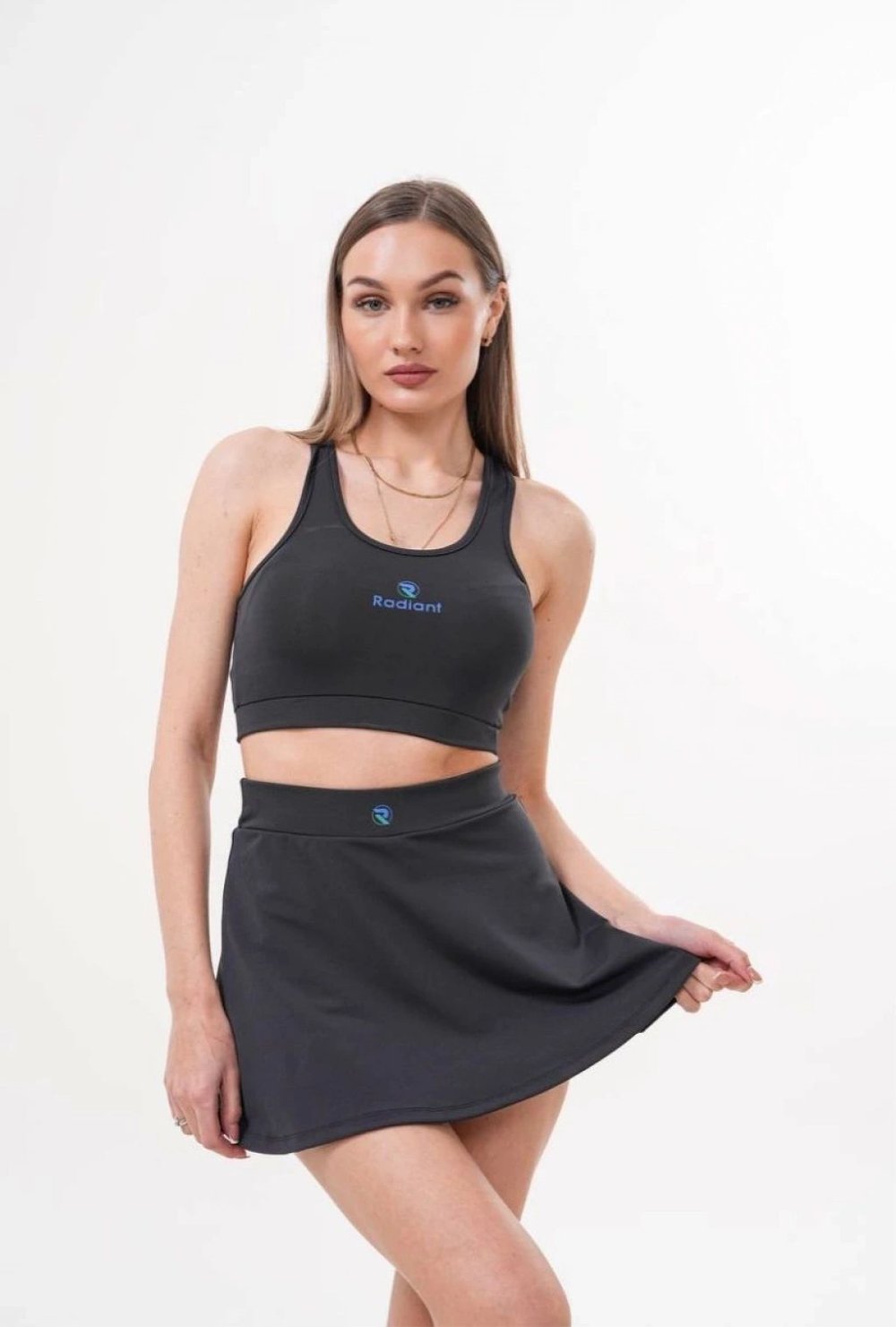 Kadın Etek Tayt Crop Tenis İkili Takım