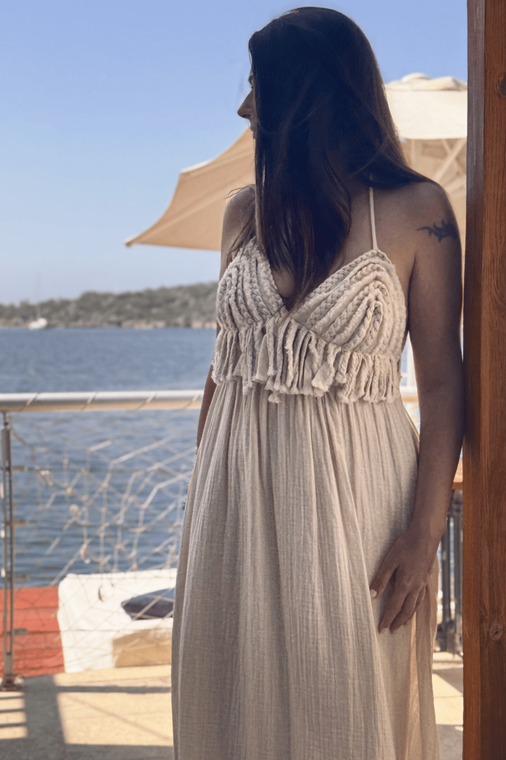Blanca Babil Premium Elbise - Bej