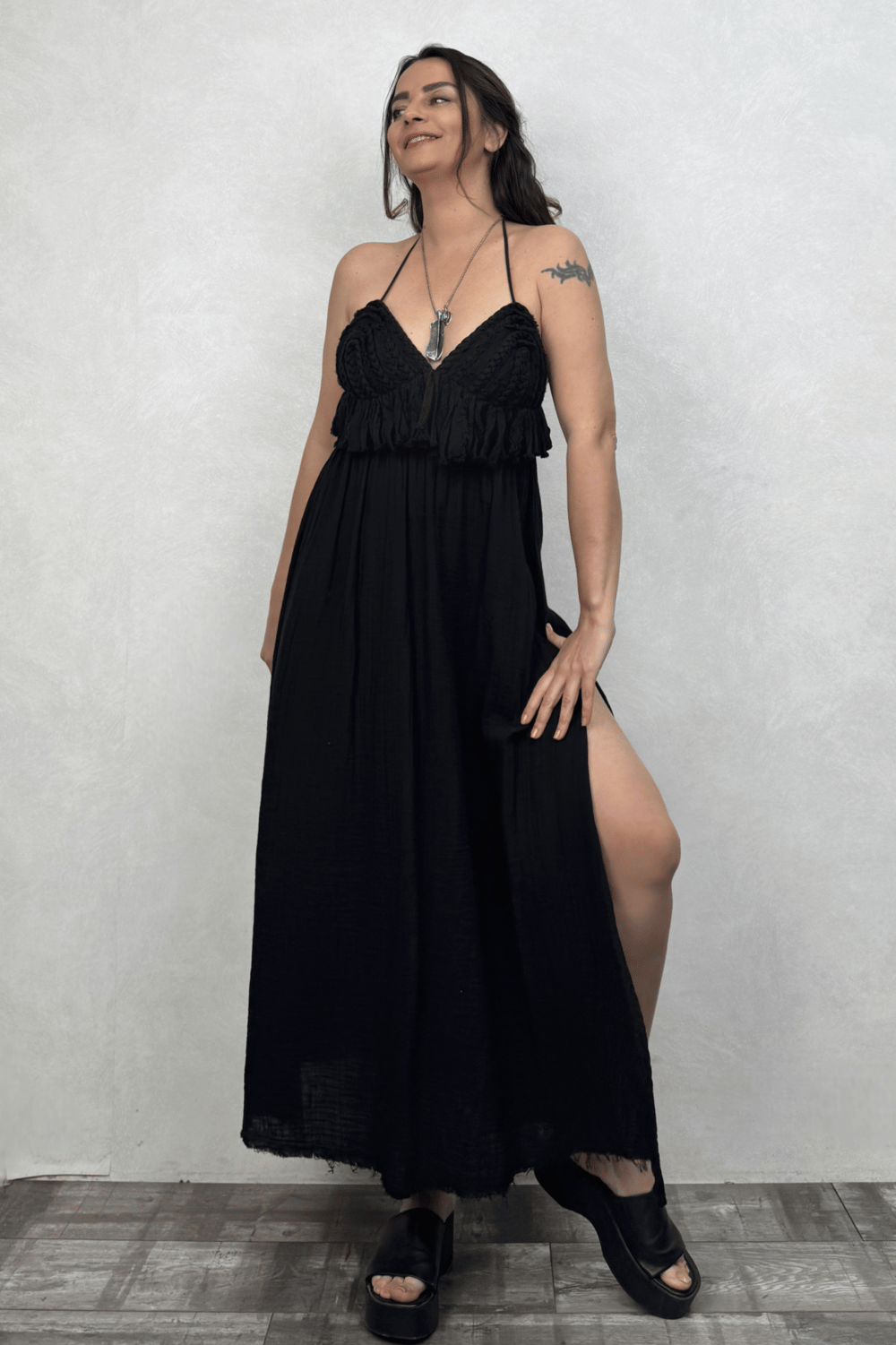 Blanca Babil Premium Elbise - Siyah