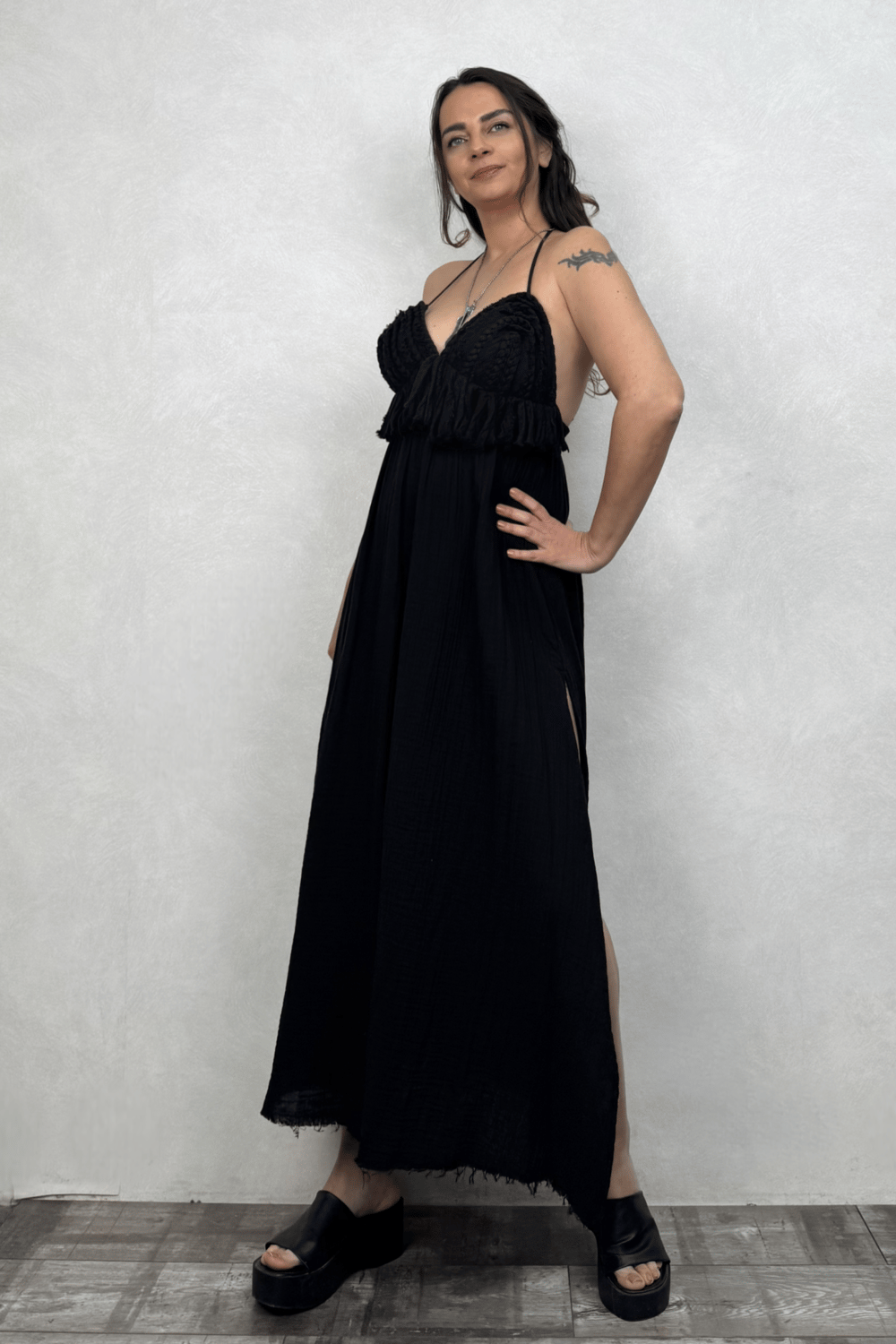 Blanca Babil Premium Elbise - Siyah