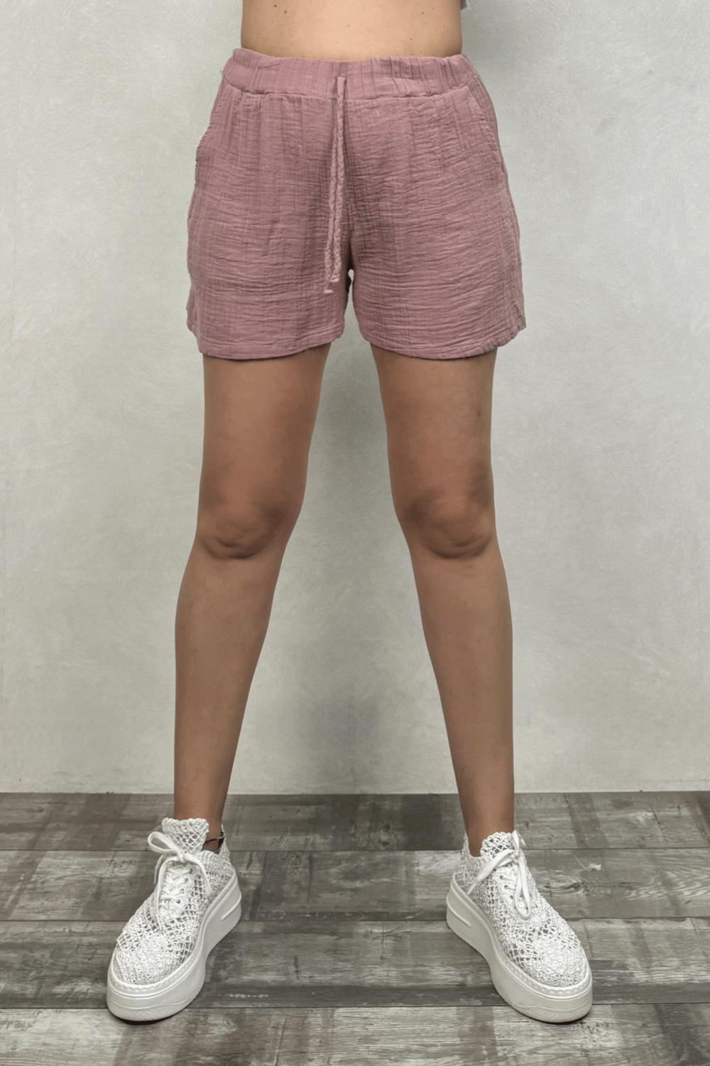 Basic Müslin Şort  Wood Rose - Yaban Gülü
