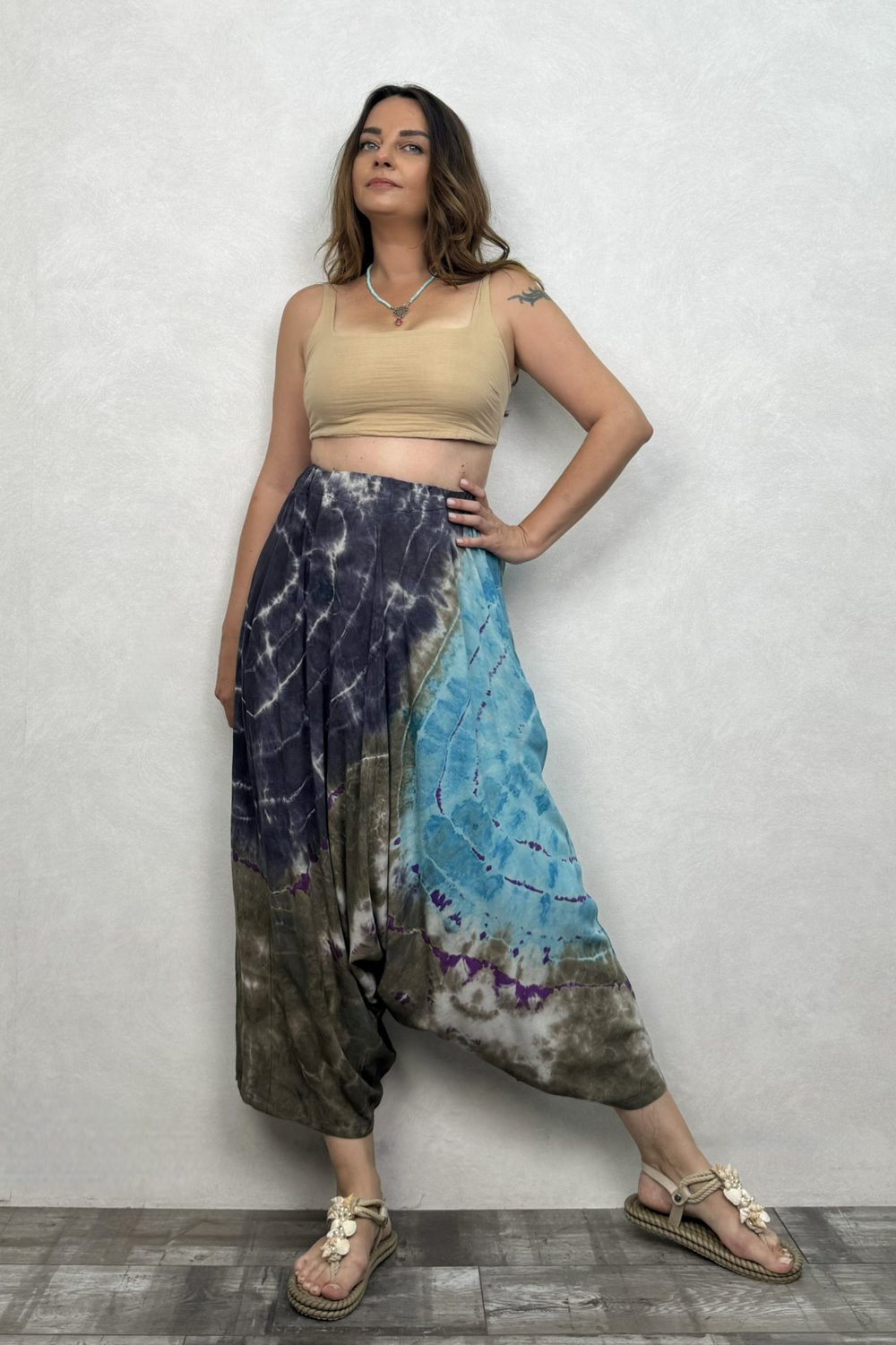 Batik Salaş Şalvar - Turkuaz