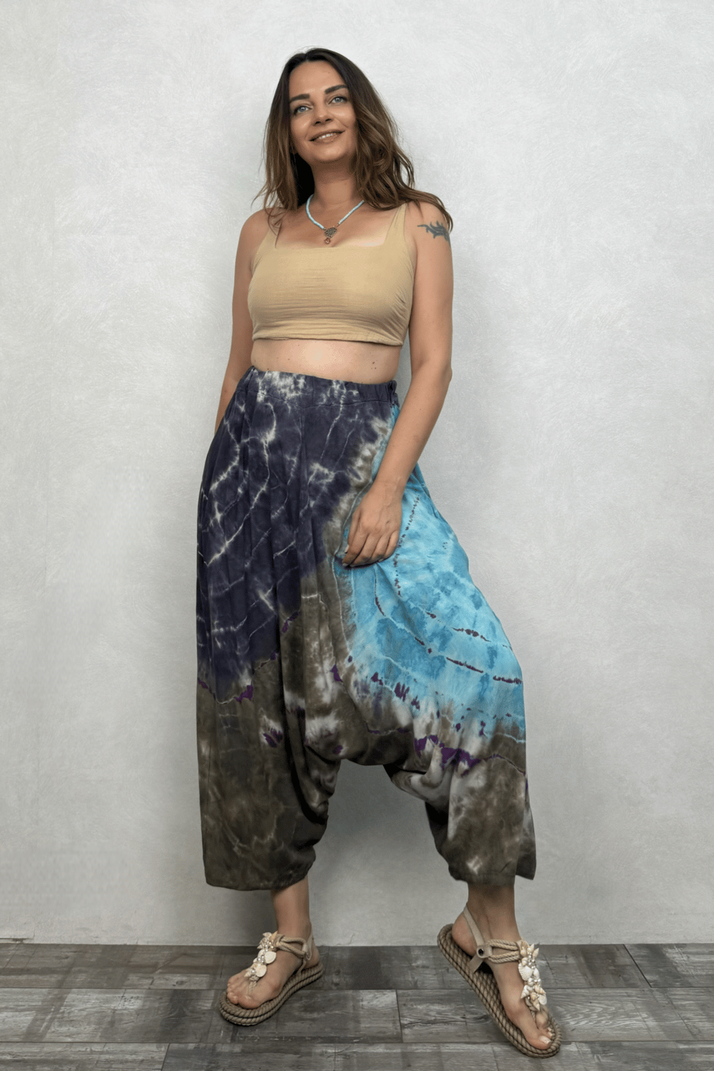 Batik Salaş Şalvar - Turkuaz