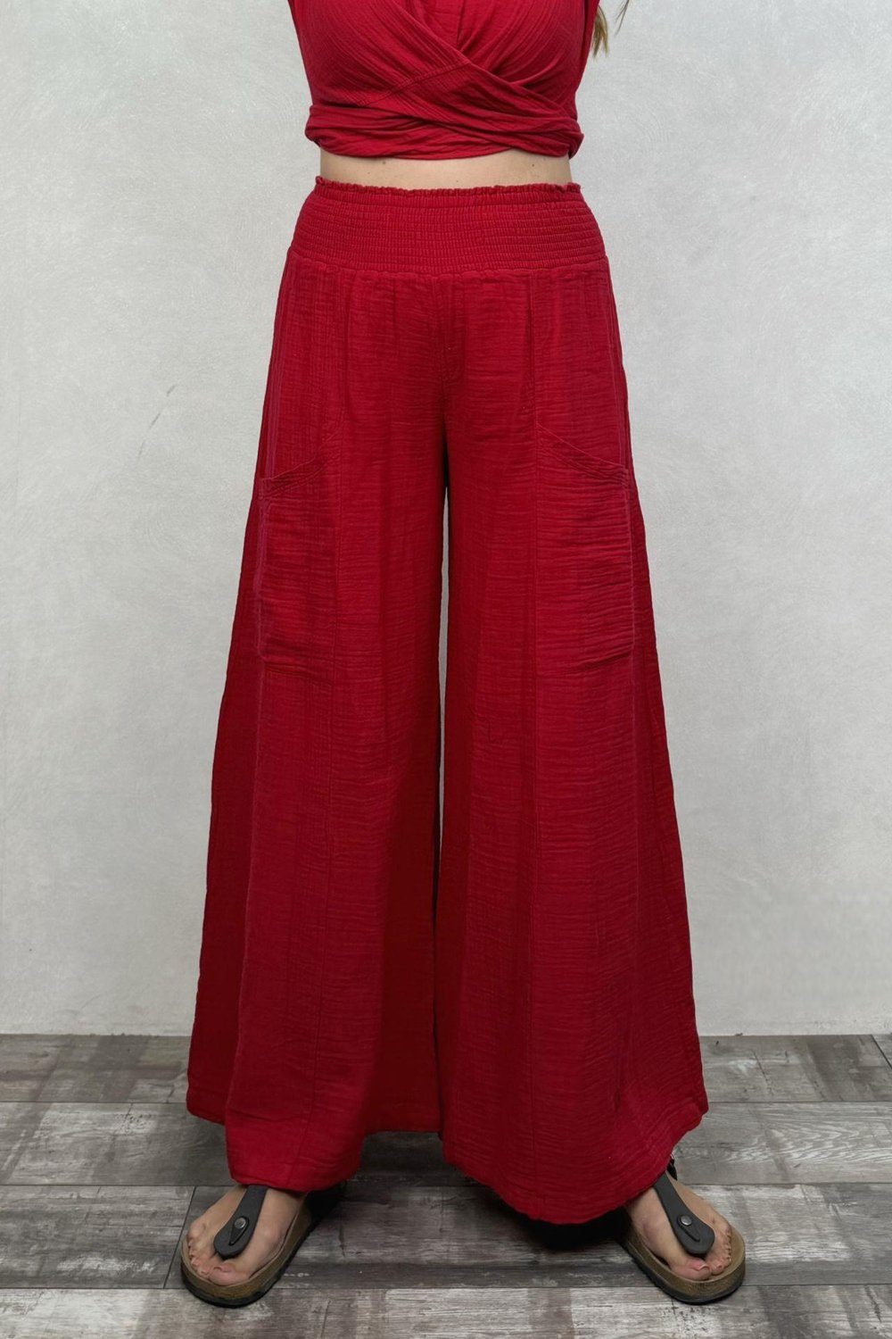 Bendis Müslin Pantolon Barbados Cherry -Vişne