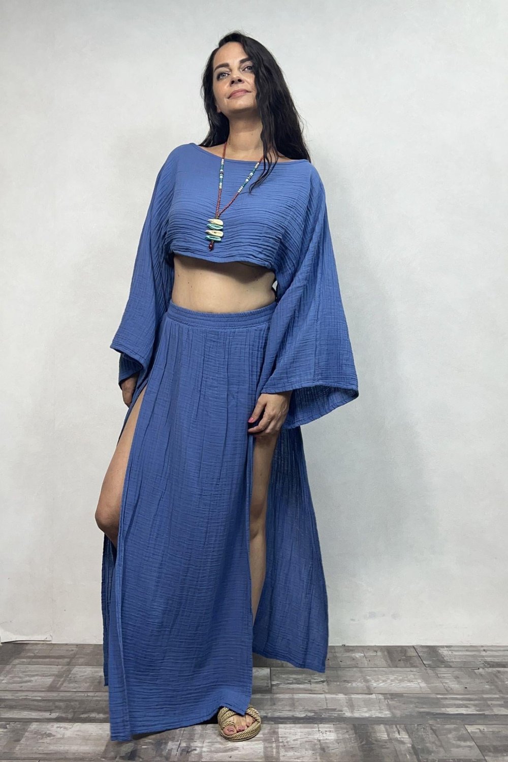 Bia Müslin Bluz Moonlight- Mavi
