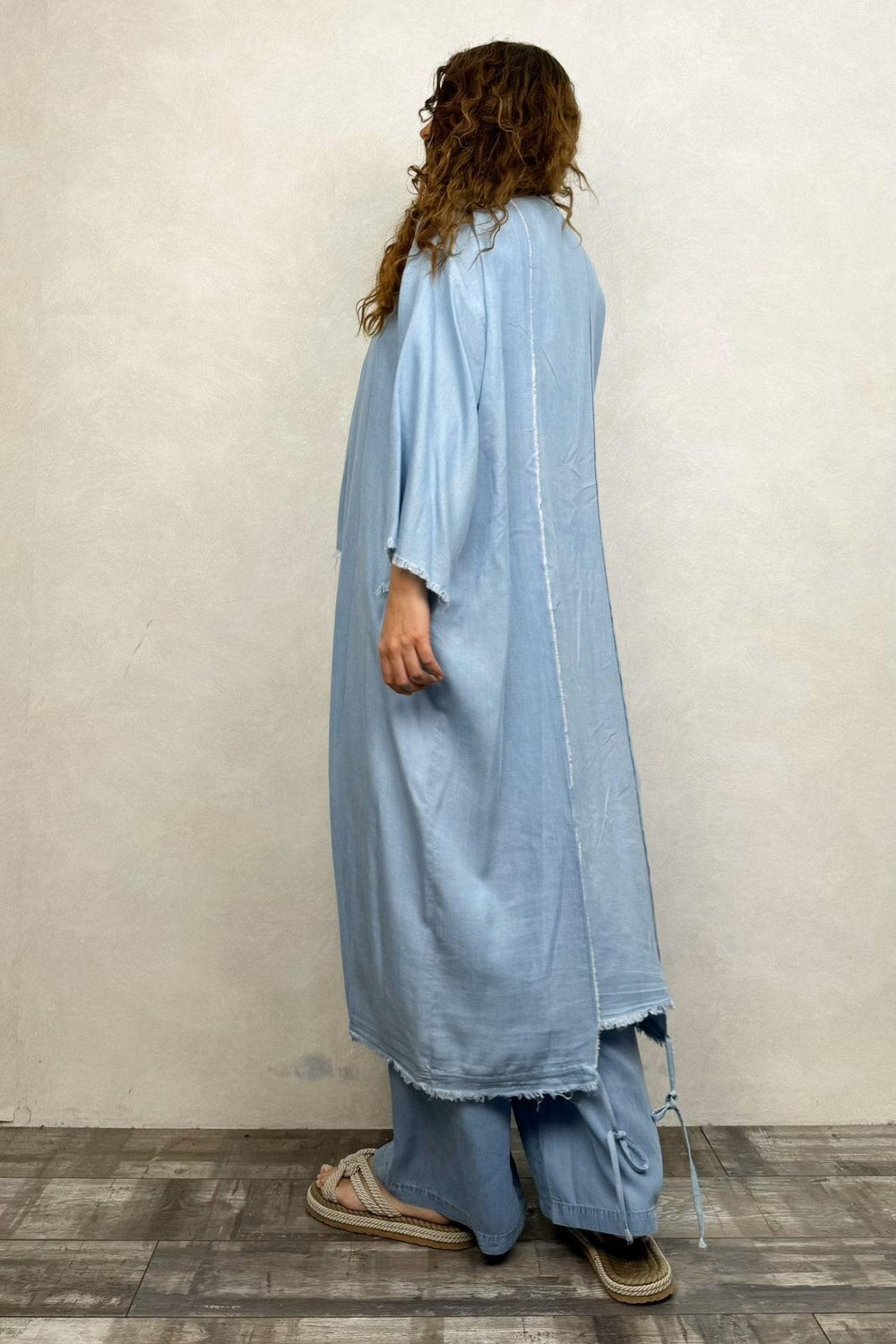 Blanca Tencel Kaftan - Mavi