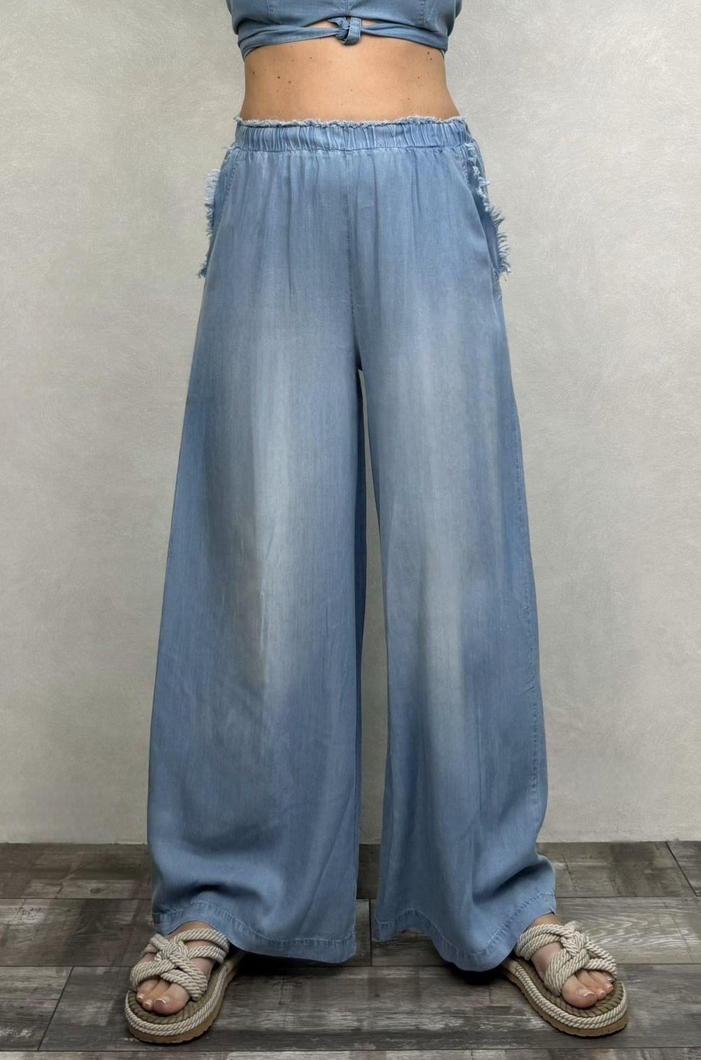 Blanca Tencel Pantolon - Mavi