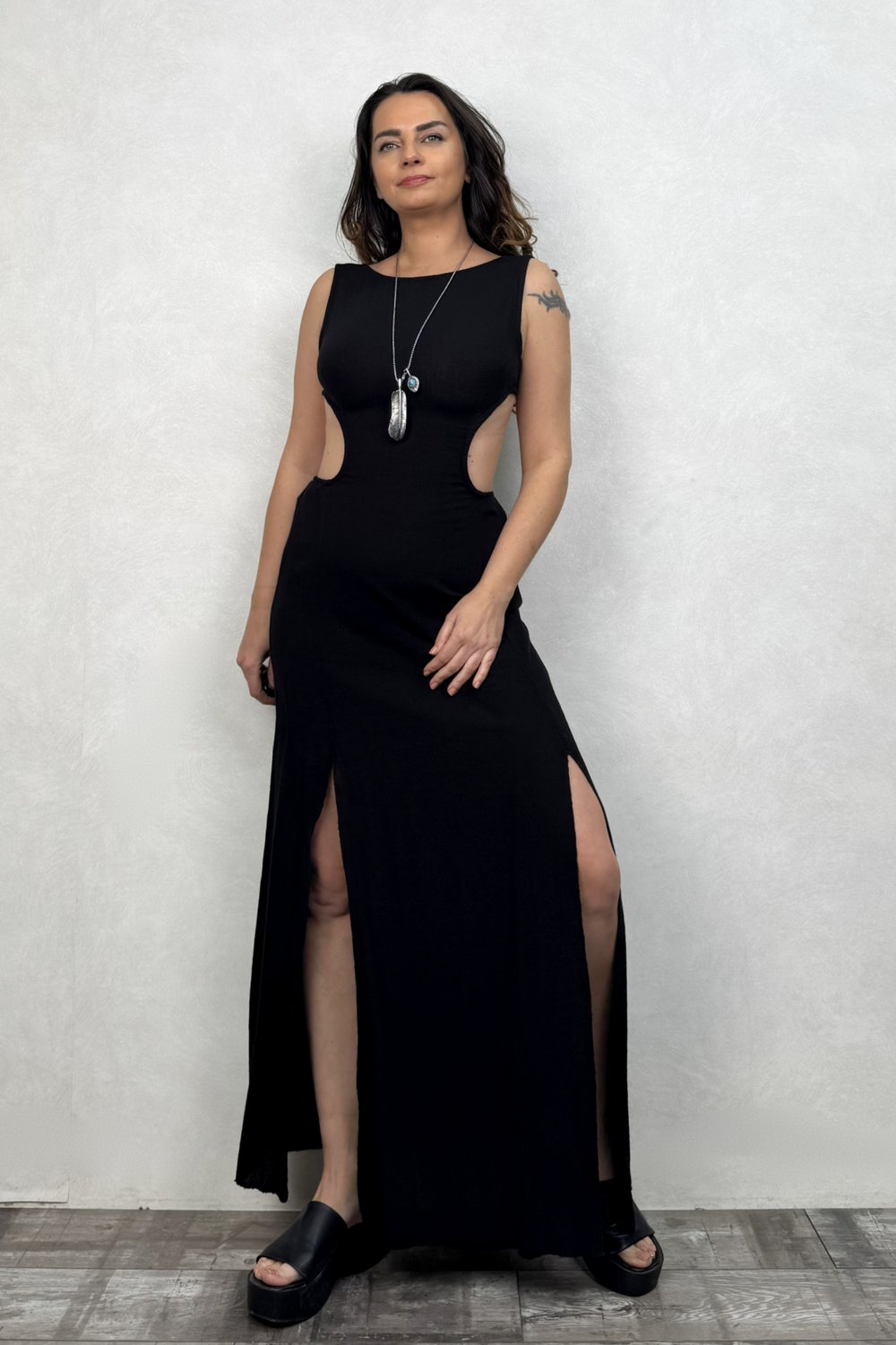 Blanca Diana Premium Elbise - Siyah