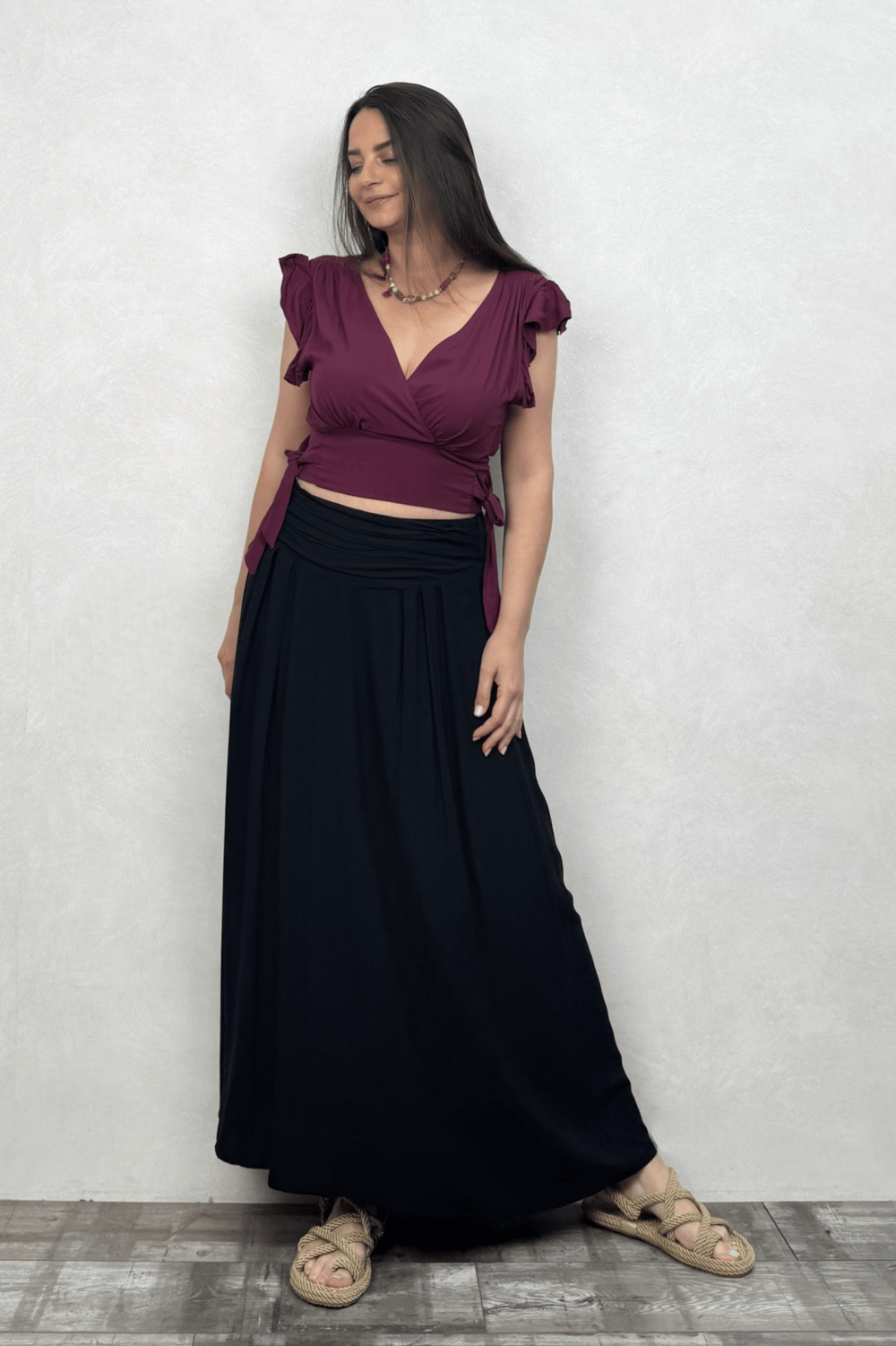 Drape Bel Bohem Etek - Siyah