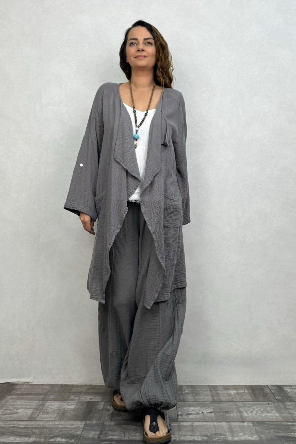 Freya Kaftan Nature Kaftan  Dark Grey - Antrasit