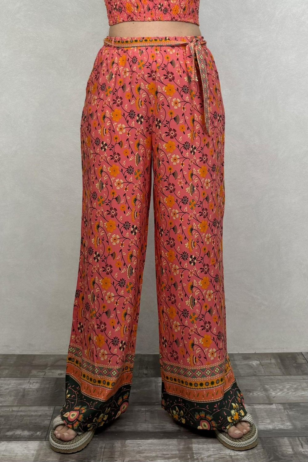 Gypsy Bohem Pantolon - Pembe