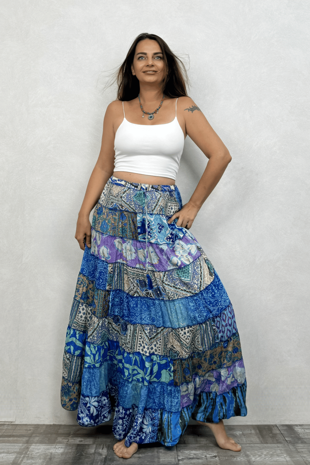 Gypsy Patch İpek Etek-Nueve