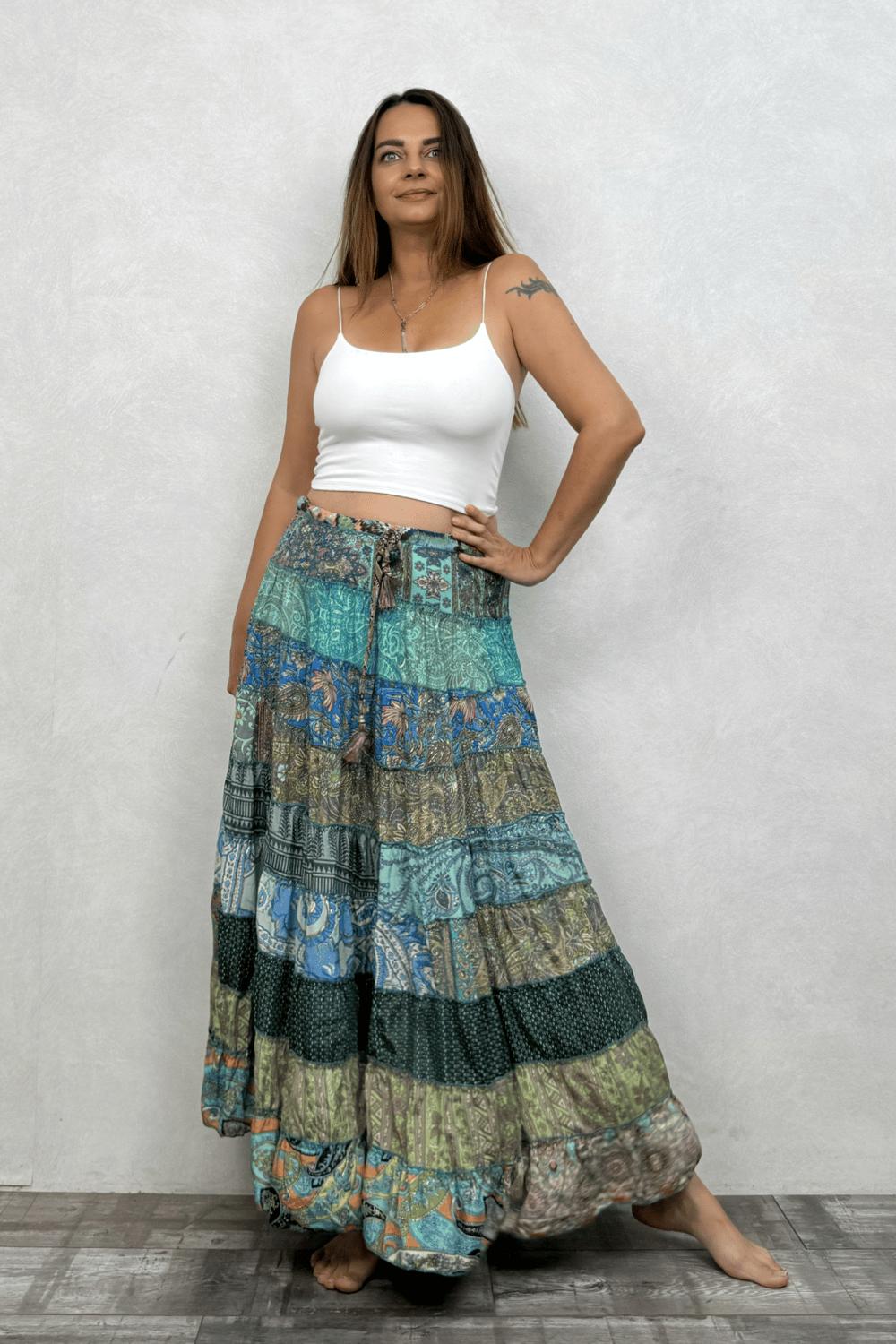 Gypsy Patch İpek Etek-Ocho