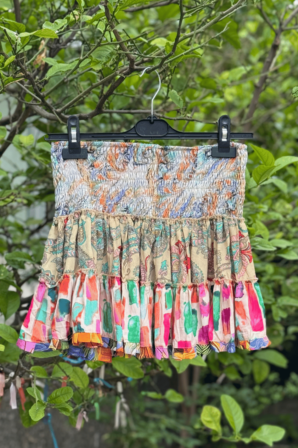 Gypsy Patch Mini İpek Etek- Cuatro