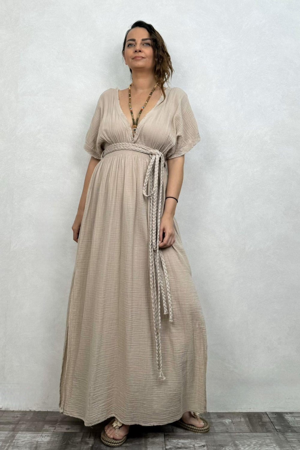 Blanca Helen Duo Elbise - Stone Taş Rengi