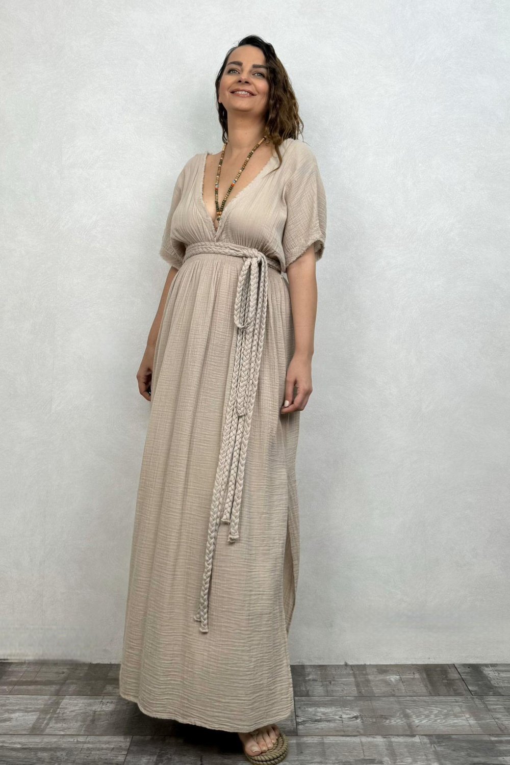 Blanca Helen Duo Elbise - Stone Taş Rengi
