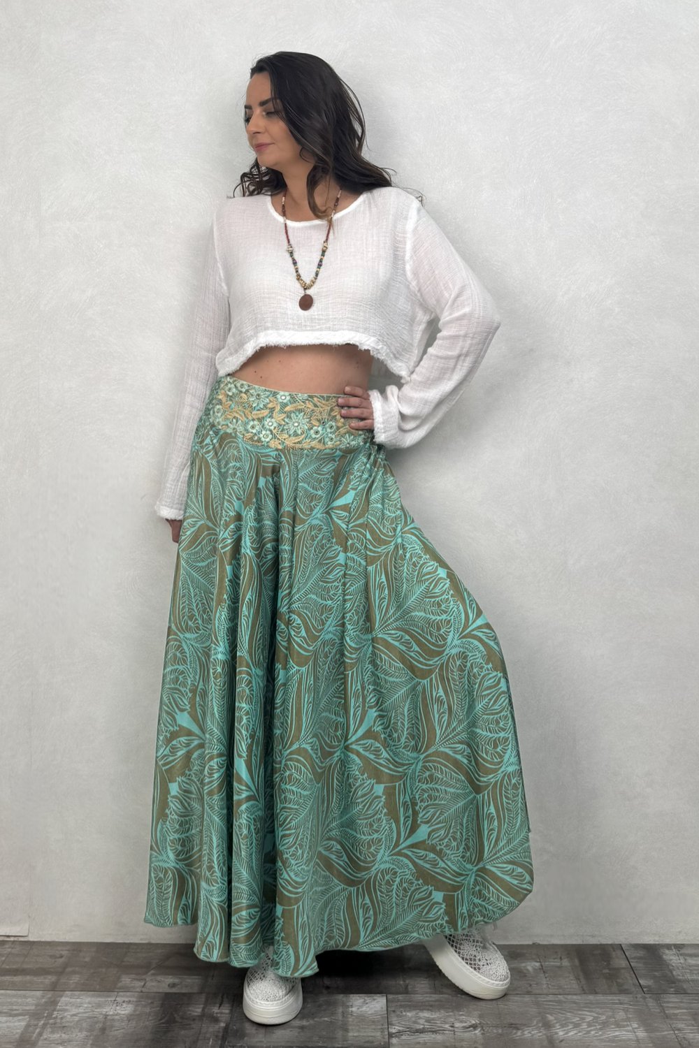 İpek Pantolon Etek - Mint