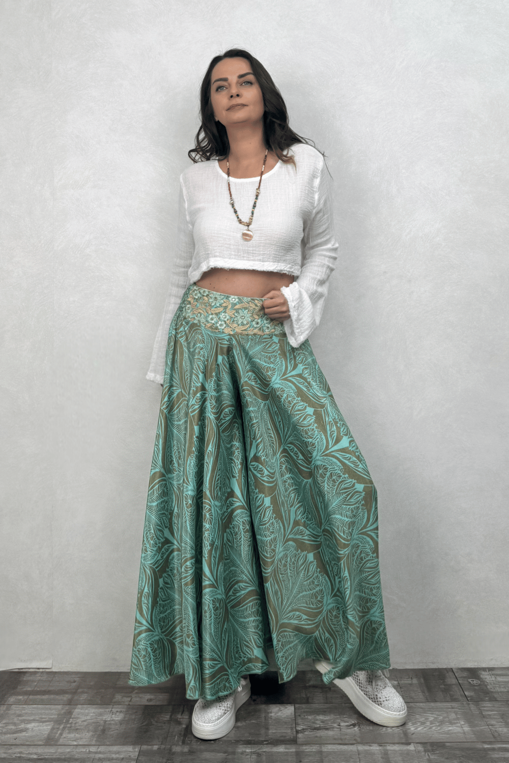 İpek Pantolon Etek - Mint