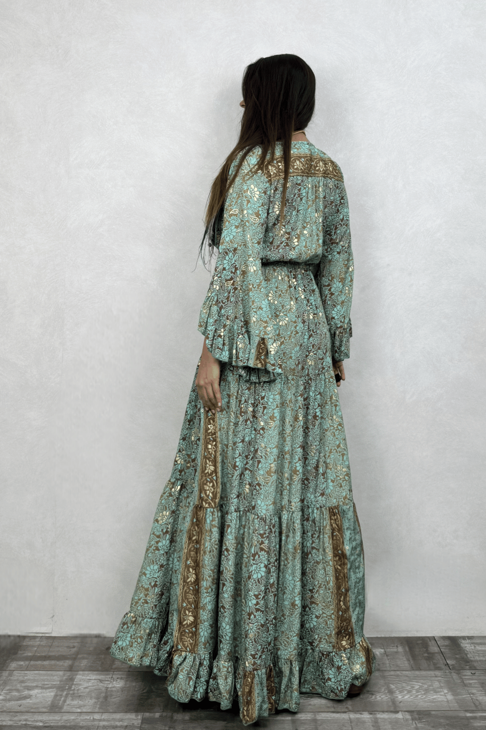 Juliana İpek Elbise - Mint