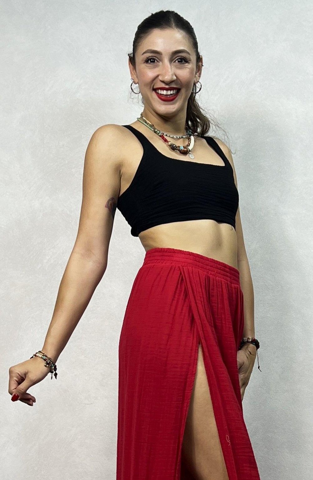 Juno Müslin Crop - Siyah