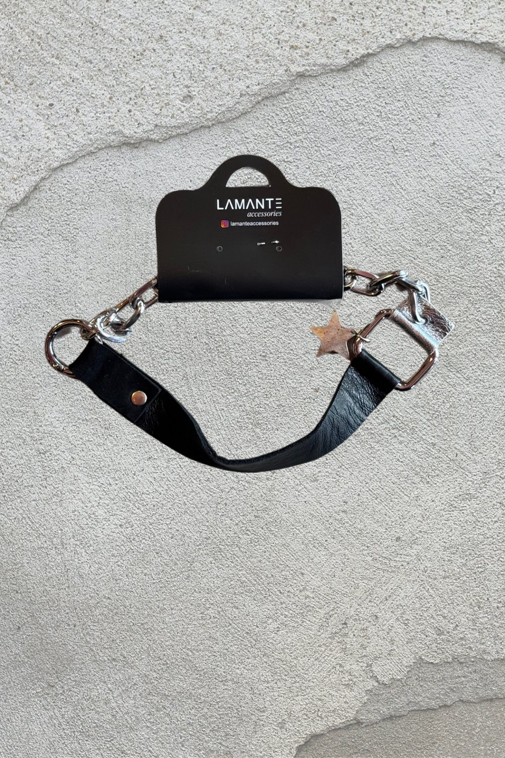Lamante Tasma Kolye - Siyah Silver