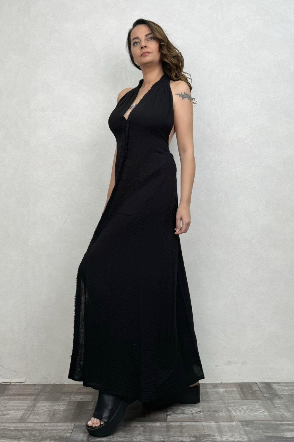Blanca Lerna Elbise - Siyah
