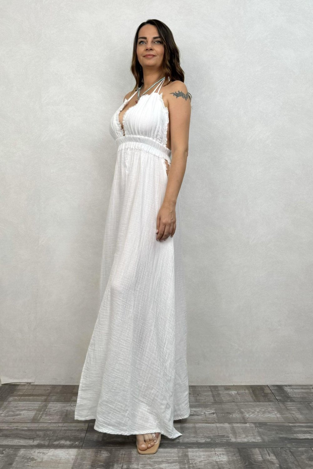 Blanca Lilith Elbise - Beyaz