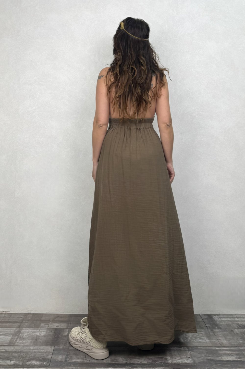 Blanca Lilith Elbise - Neutral Brown Doğal Kahve