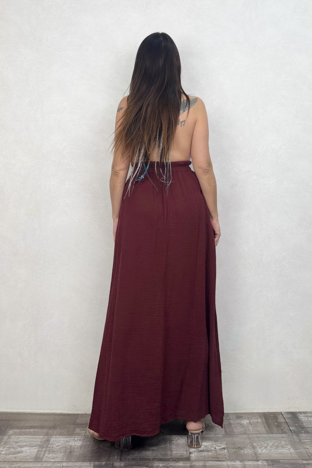 Blanca Lilith Elbise - Ruby Wine Bordo