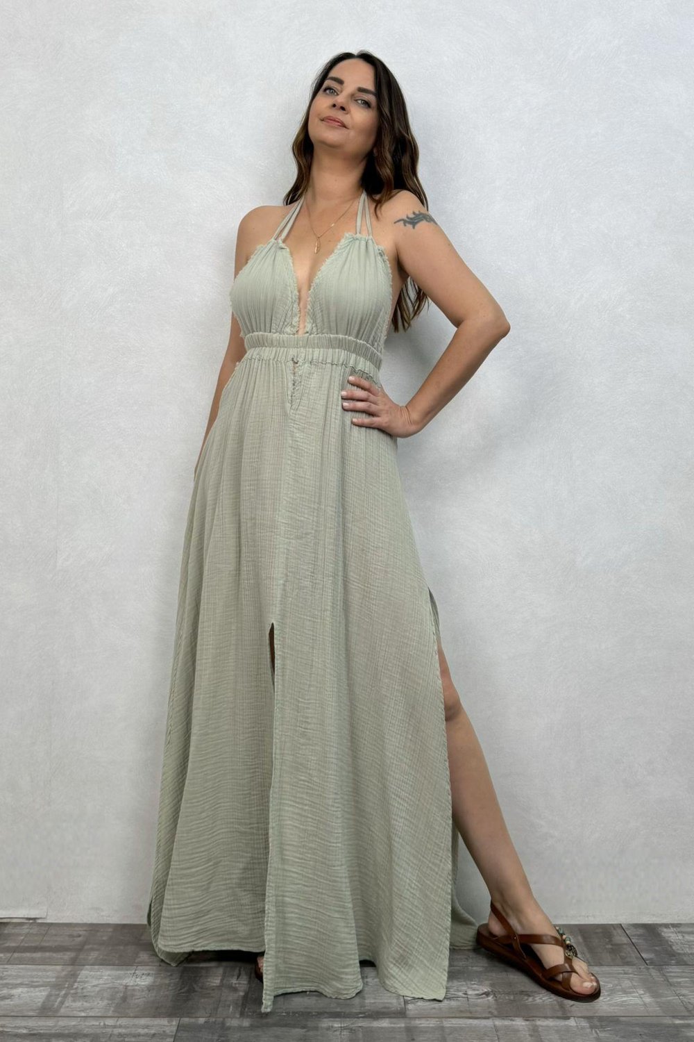 Blanca Lilith Elbise - Sea Green Su Yeşili