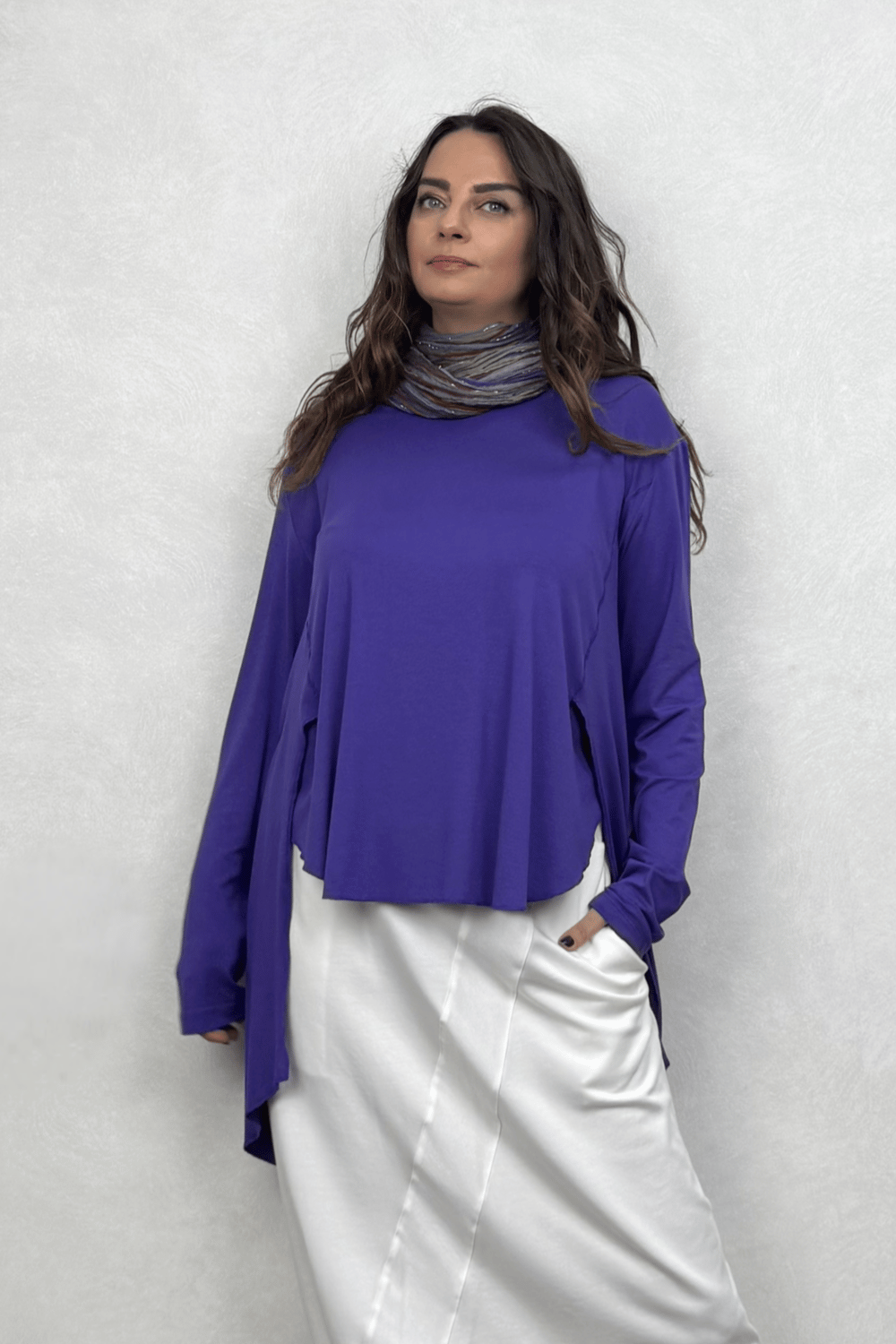 Luca Asimetrik Tunik  - Mor