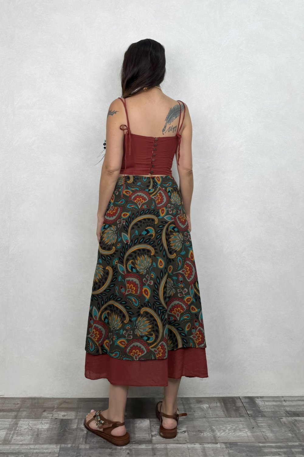 Luna Crop Bluz- Kiremit