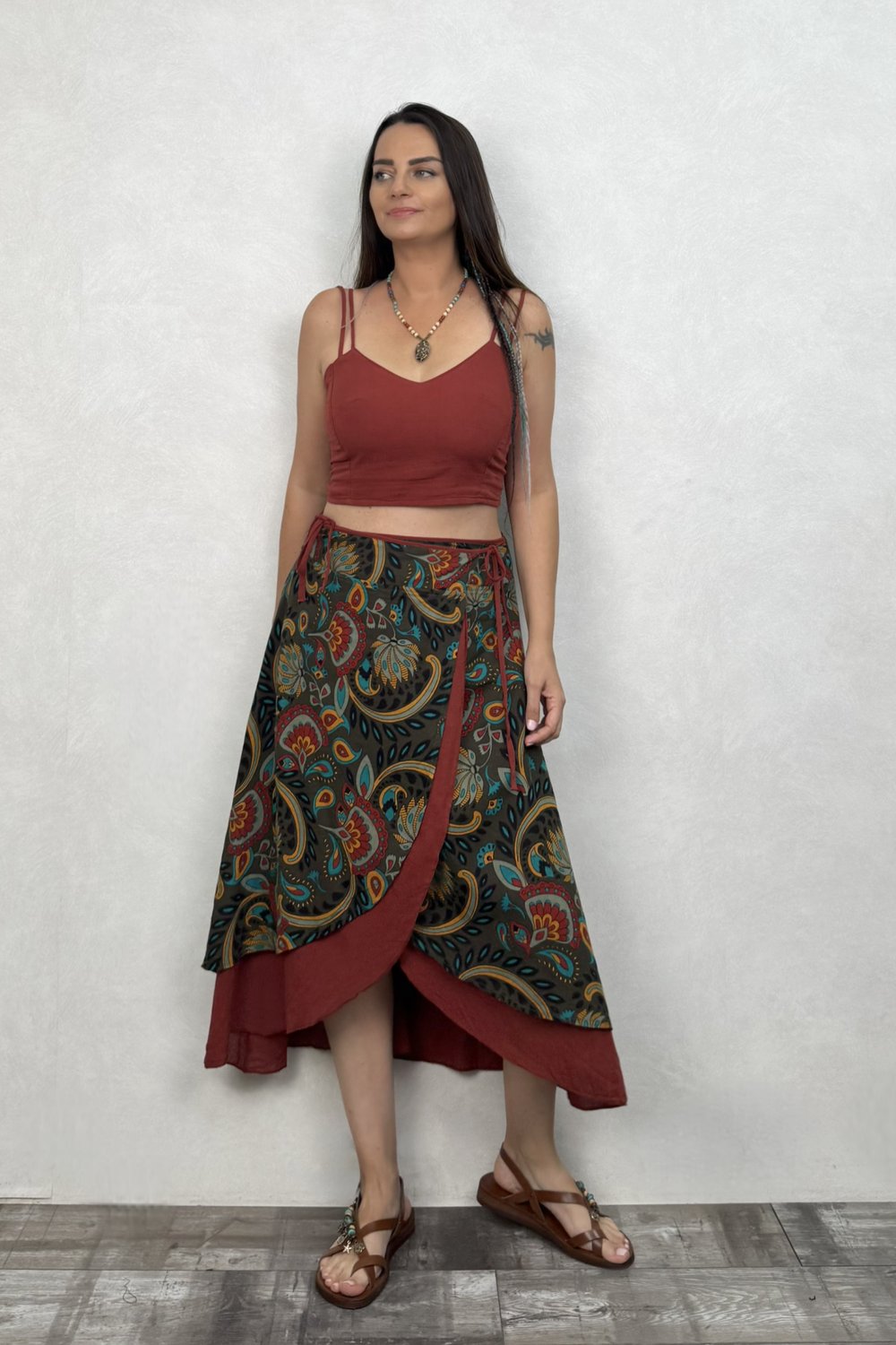 Luna Crop Bluz- Kiremit