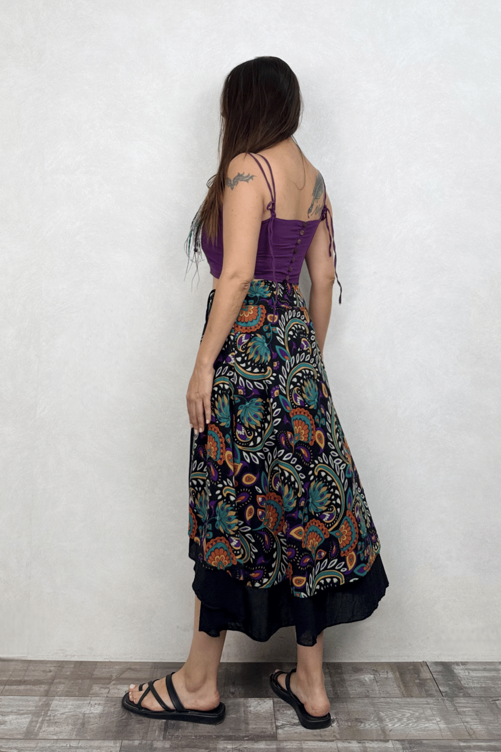 Luna Crop Bluz- Mor